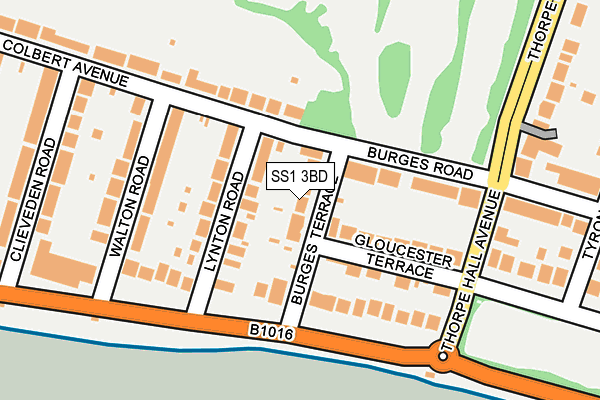 SS1 3BD map - OS OpenMap – Local (Ordnance Survey)