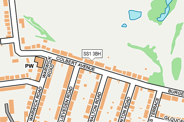 SS1 3BH map - OS OpenMap – Local (Ordnance Survey)