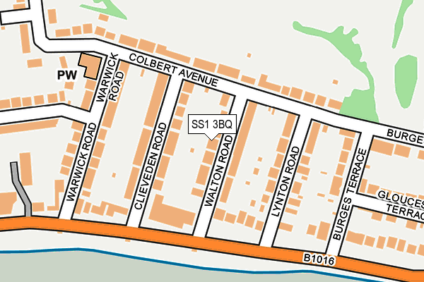 SS1 3BQ map - OS OpenMap – Local (Ordnance Survey)