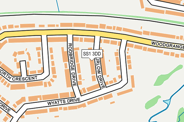 SS1 3DD map - OS OpenMap – Local (Ordnance Survey)