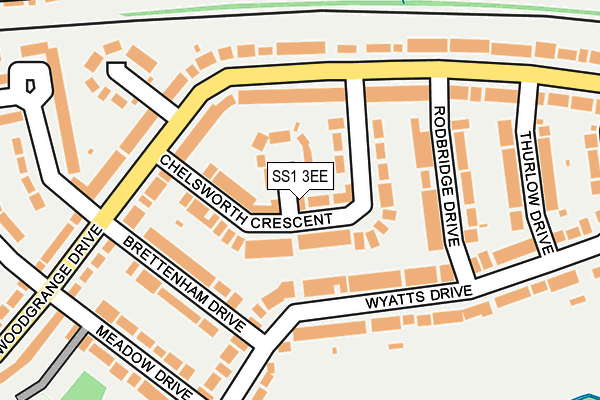 SS1 3EE map - OS OpenMap – Local (Ordnance Survey)