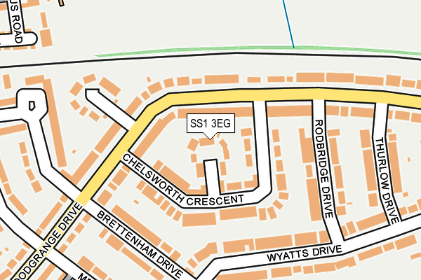 SS1 3EG map - OS OpenMap – Local (Ordnance Survey)