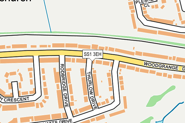 SS1 3EH map - OS OpenMap – Local (Ordnance Survey)