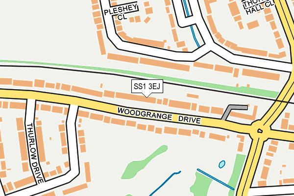 SS1 3EJ map - OS OpenMap – Local (Ordnance Survey)
