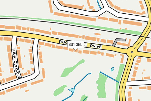 SS1 3EL map - OS OpenMap – Local (Ordnance Survey)