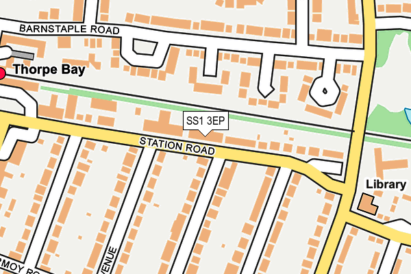 SS1 3EP map - OS OpenMap – Local (Ordnance Survey)