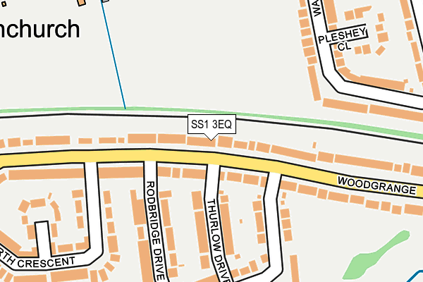 SS1 3EQ map - OS OpenMap – Local (Ordnance Survey)