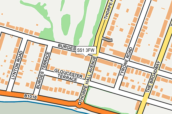 SS1 3FW map - OS OpenMap – Local (Ordnance Survey)