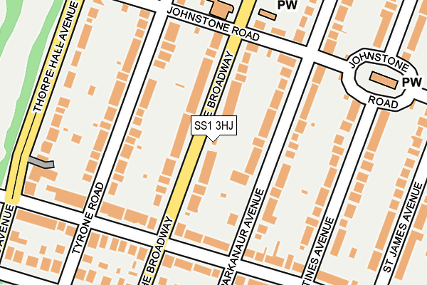 SS1 3HJ map - OS OpenMap – Local (Ordnance Survey)