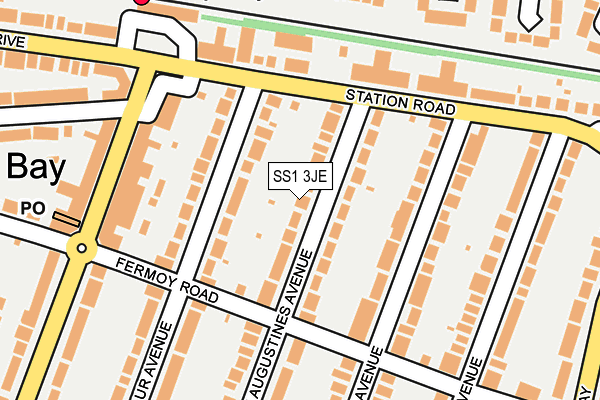 SS1 3JE map - OS OpenMap – Local (Ordnance Survey)