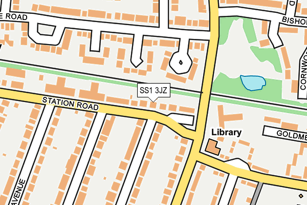 SS1 3JZ map - OS OpenMap – Local (Ordnance Survey)