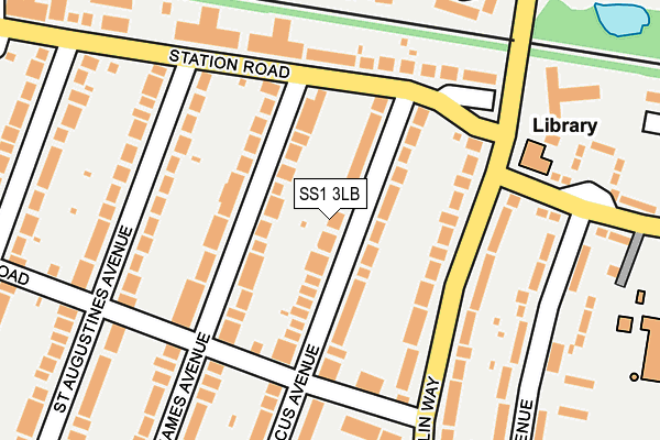 SS1 3LB map - OS OpenMap – Local (Ordnance Survey)
