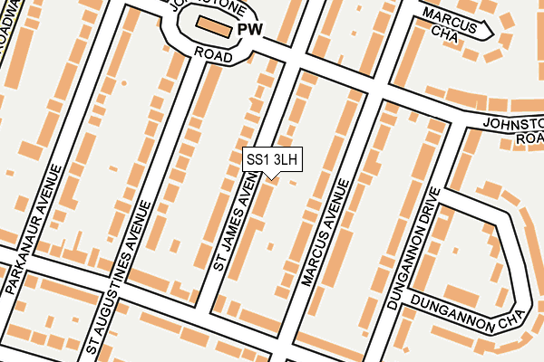 SS1 3LH map - OS OpenMap – Local (Ordnance Survey)