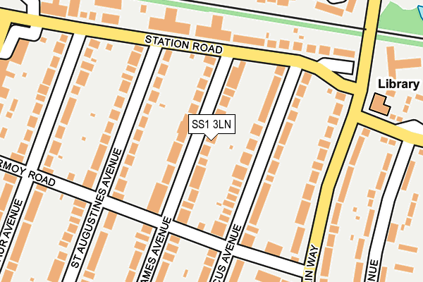 SS1 3LN map - OS OpenMap – Local (Ordnance Survey)