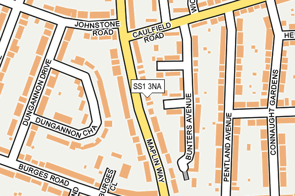 SS1 3NA map - OS OpenMap – Local (Ordnance Survey)