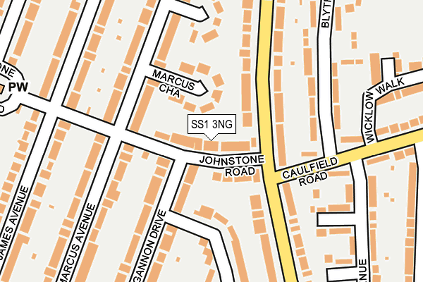 SS1 3NG map - OS OpenMap – Local (Ordnance Survey)