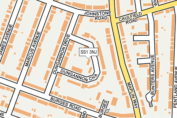 SS1 3NJ map - OS OpenMap – Local (Ordnance Survey)