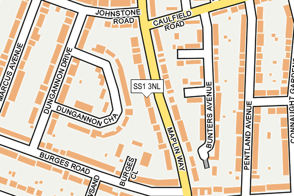 SS1 3NL map - OS OpenMap – Local (Ordnance Survey)