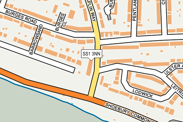 SS1 3NN map - OS OpenMap – Local (Ordnance Survey)