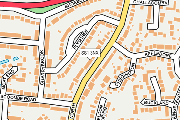 SS1 3NX map - OS OpenMap – Local (Ordnance Survey)