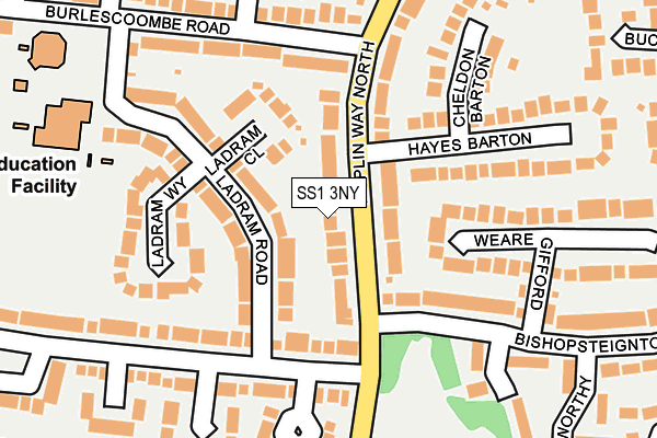 SS1 3NY map - OS OpenMap – Local (Ordnance Survey)