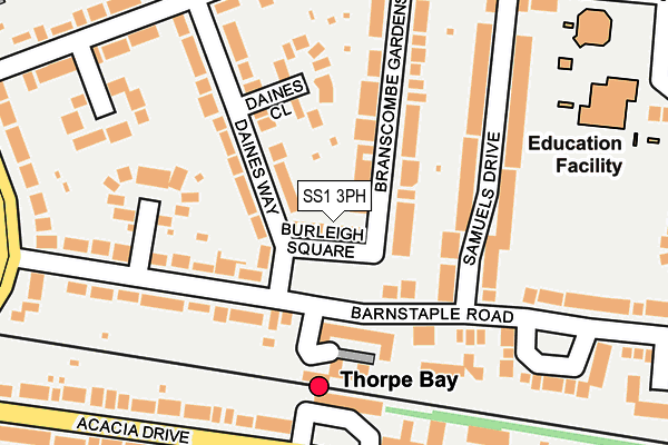 SS1 3PH map - OS OpenMap – Local (Ordnance Survey)