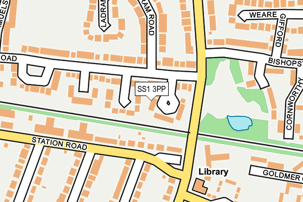 SS1 3PP map - OS OpenMap – Local (Ordnance Survey)