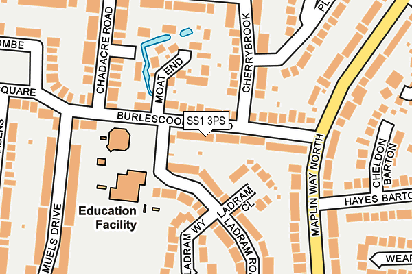 SS1 3PS map - OS OpenMap – Local (Ordnance Survey)