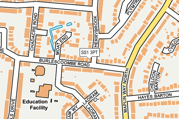 SS1 3PT map - OS OpenMap – Local (Ordnance Survey)