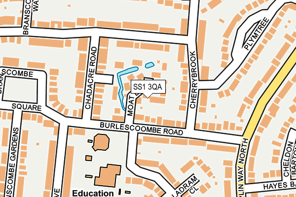 SS1 3QA map - OS OpenMap – Local (Ordnance Survey)