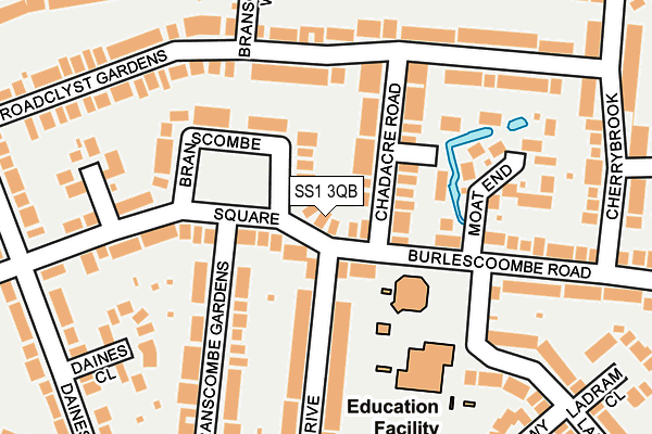 SS1 3QB map - OS OpenMap – Local (Ordnance Survey)