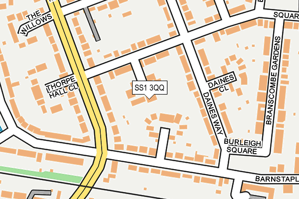 SS1 3QQ map - OS OpenMap – Local (Ordnance Survey)
