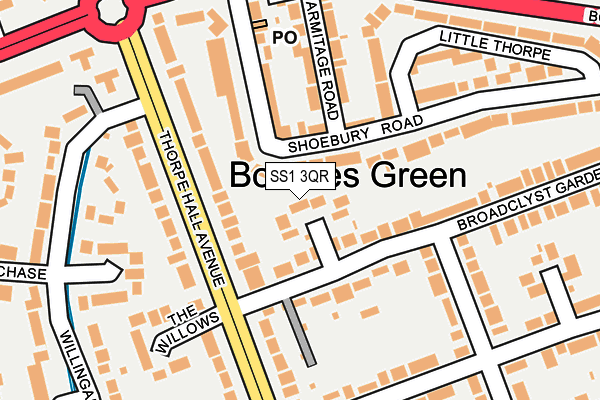 SS1 3QR map - OS OpenMap – Local (Ordnance Survey)