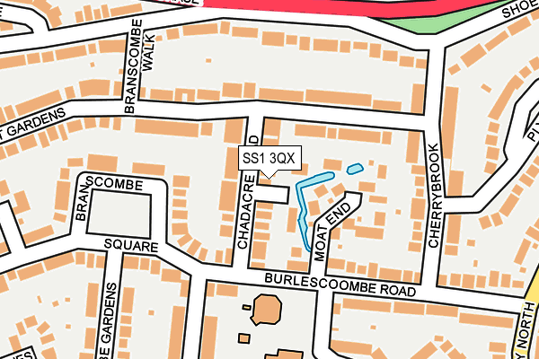 SS1 3QX map - OS OpenMap – Local (Ordnance Survey)
