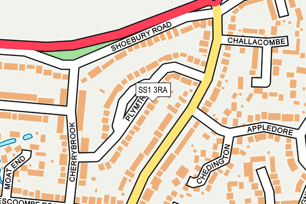 SS1 3RA map - OS OpenMap – Local (Ordnance Survey)