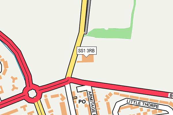 SS1 3RB map - OS OpenMap – Local (Ordnance Survey)