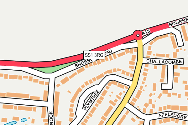 SS1 3RG map - OS OpenMap – Local (Ordnance Survey)