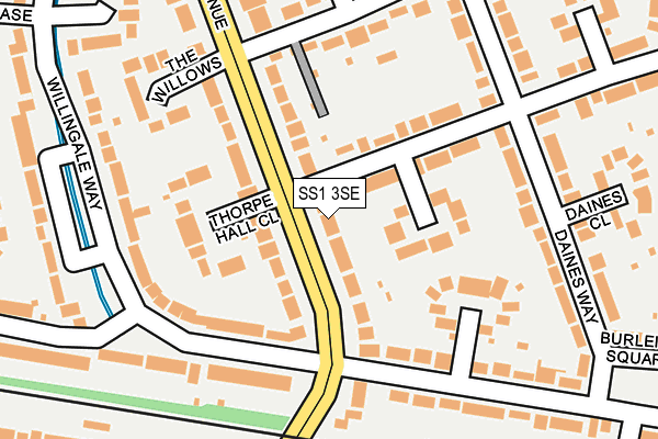 SS1 3SE map - OS OpenMap – Local (Ordnance Survey)