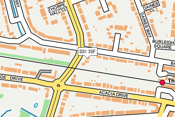 SS1 3SF map - OS OpenMap – Local (Ordnance Survey)