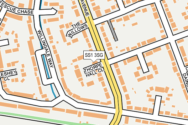 SS1 3SG map - OS OpenMap – Local (Ordnance Survey)