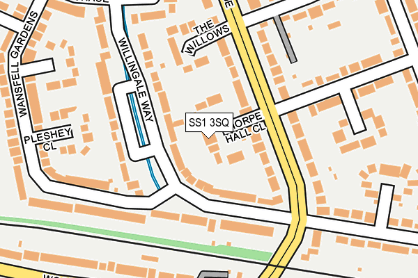SS1 3SQ map - OS OpenMap – Local (Ordnance Survey)