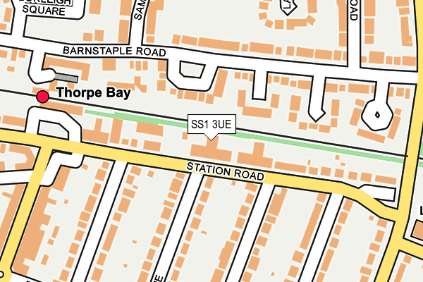 SS1 3UE map - OS OpenMap – Local (Ordnance Survey)