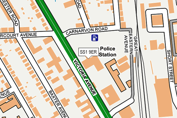 SS1 9ER map - OS OpenMap – Local (Ordnance Survey)