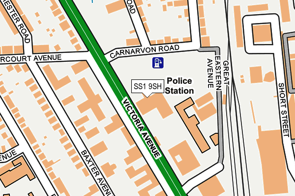 SS1 9SH map - OS OpenMap – Local (Ordnance Survey)