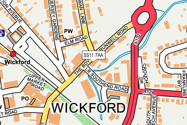 Map of WICKFORD FOOD LTD at local scale