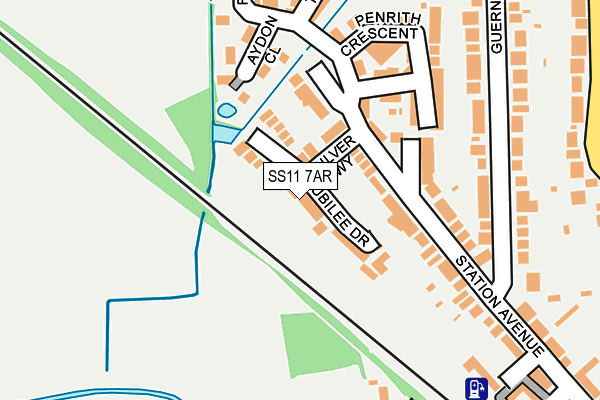 SS11 7AR map - OS OpenMap – Local (Ordnance Survey)