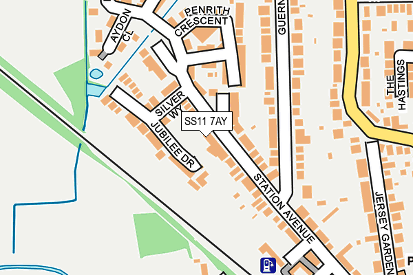 SS11 7AY map - OS OpenMap – Local (Ordnance Survey)