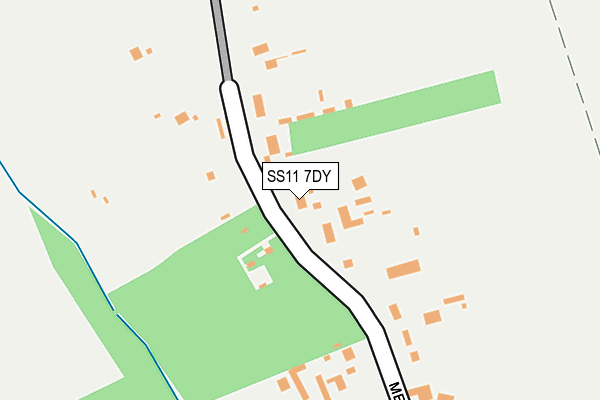 SS11 7DY map - OS OpenMap – Local (Ordnance Survey)