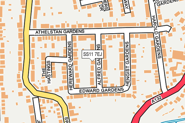 SS11 7EJ map - OS OpenMap – Local (Ordnance Survey)
