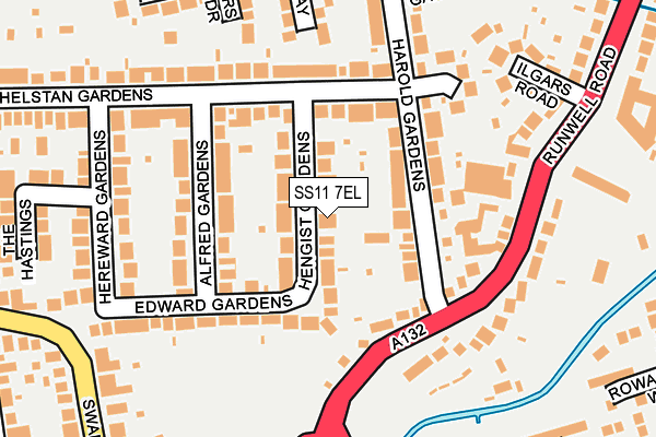 SS11 7EL map - OS OpenMap – Local (Ordnance Survey)
